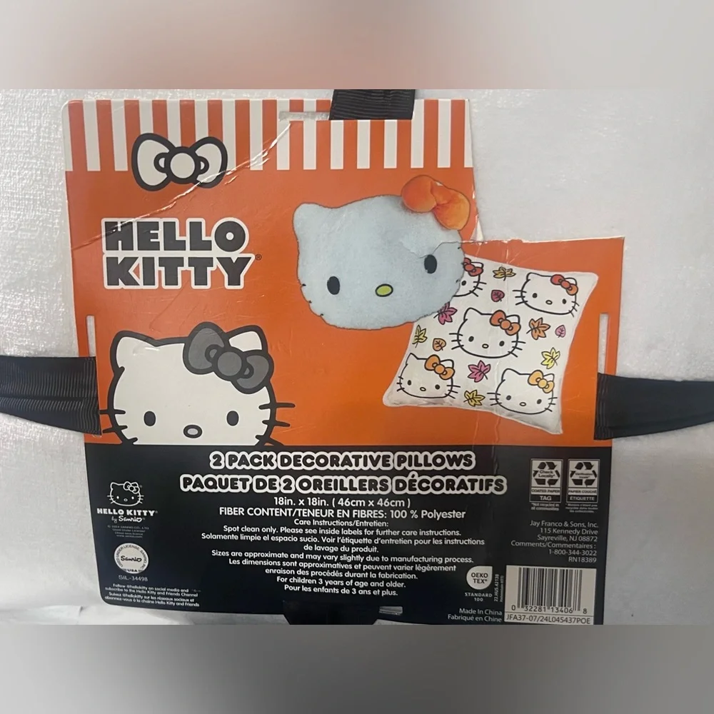 NWT Hello Kitty Halloween Pillow Set | Fall | Harvest | Holiday | Home Decor